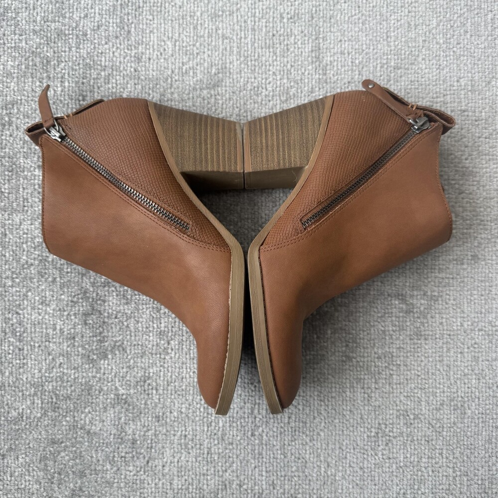 DV Boots Womens Size 8.5 Ankle Block Heel Booties Zip Textured Casual Shoes - Picture 7 of 13